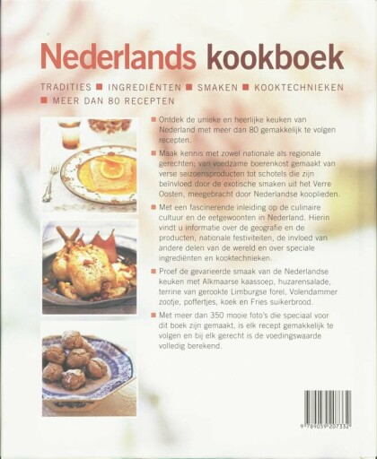 Inhoudsopgave van het Nederlands kookboek