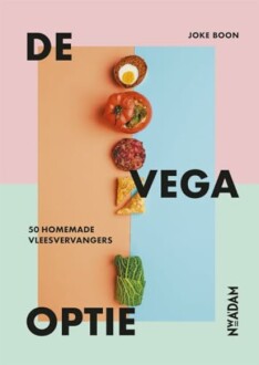 Boekcover van 'De Vega Optie' met voedselillustraties