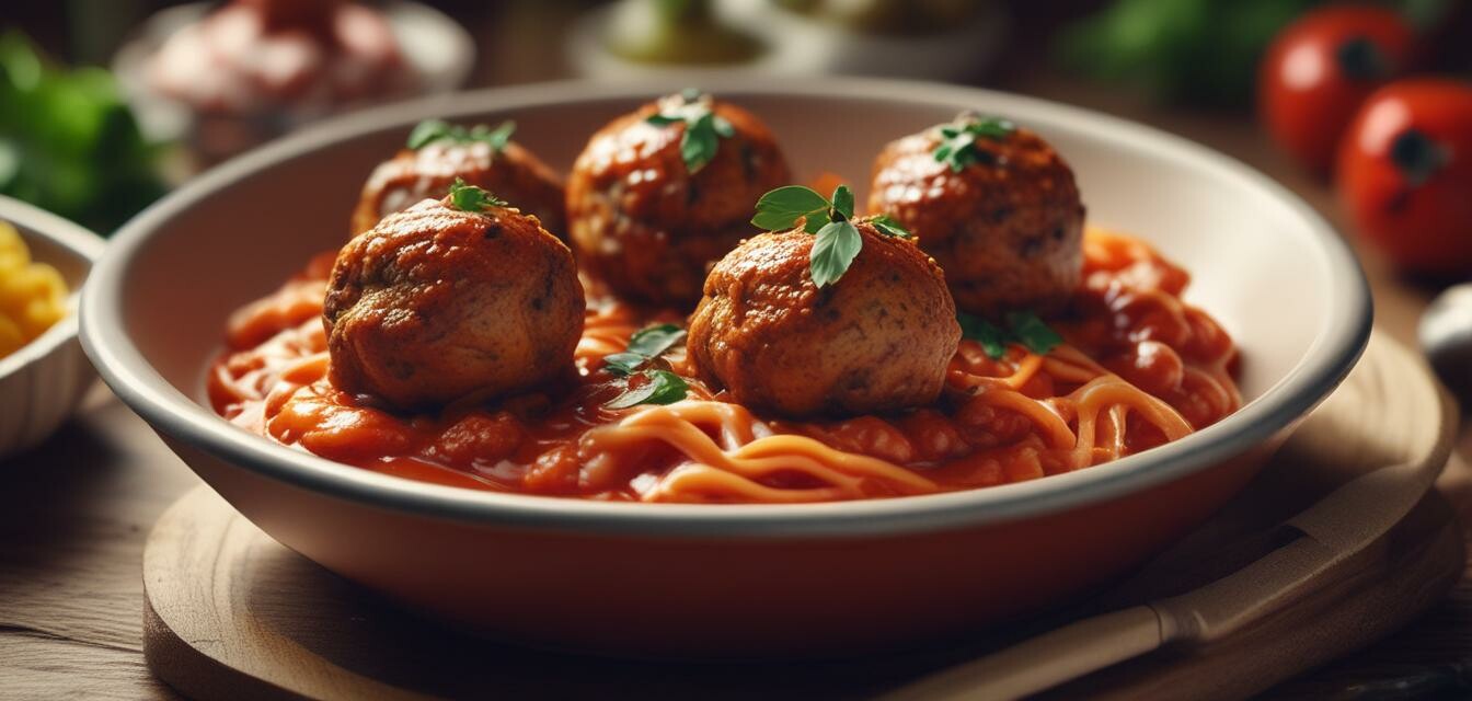 Moderne balletjes in tomatensaus