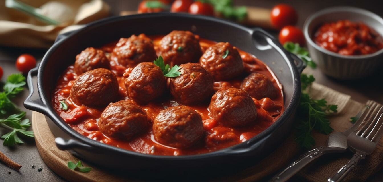 Serving suggestions for meatballs in tomato sauce